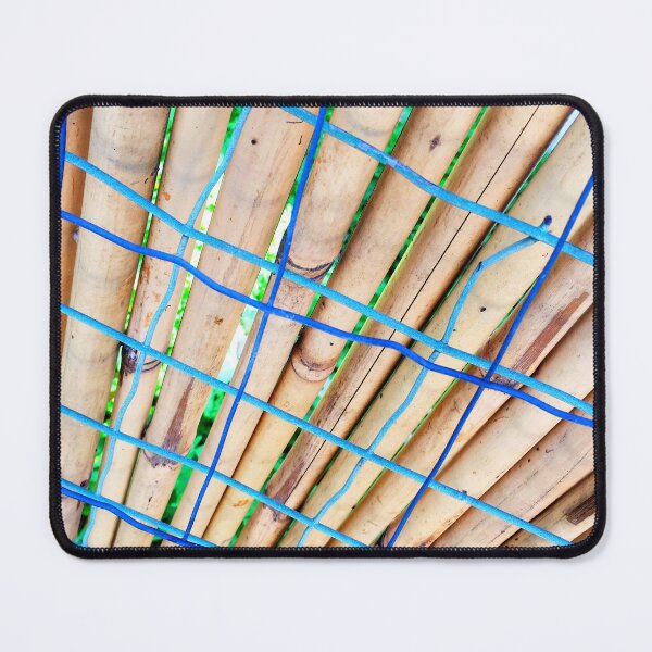 Item preview, Netural Bamboo fance with Blue wire by Iritof designed and sold by iritof.