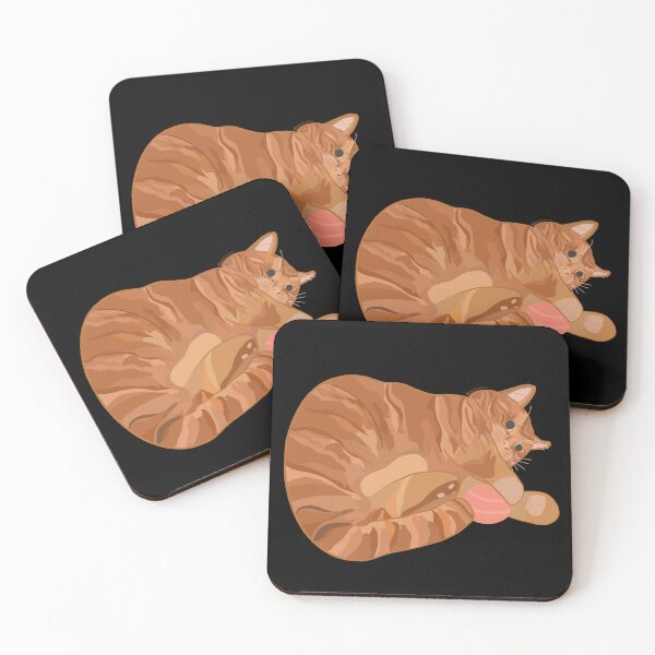 Item preview, orange cat with ball designed and sold by madsdrawsthings.