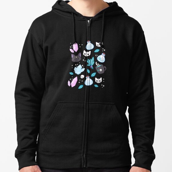 Herb Witch // Black Sudadera con capucha y cremallera