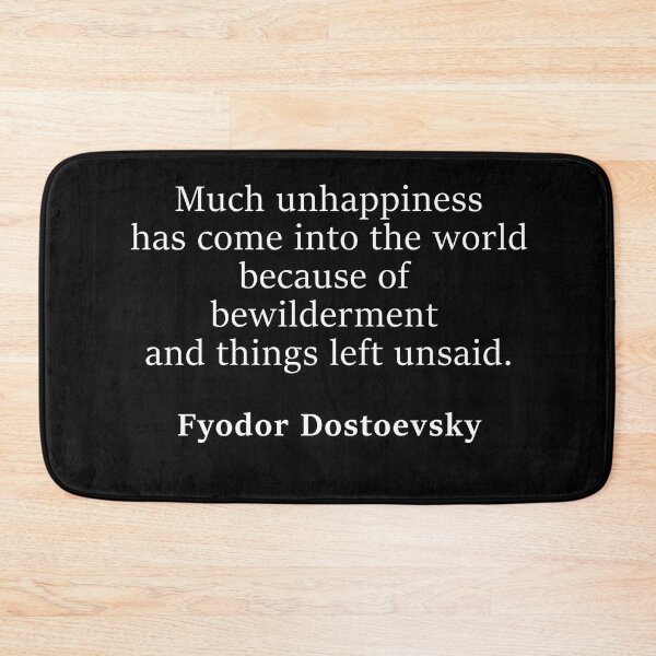 Item preview, Fyodor Dostoevsky Bewilderment and Unhapiness Quote designed and sold by V0IDRACE.