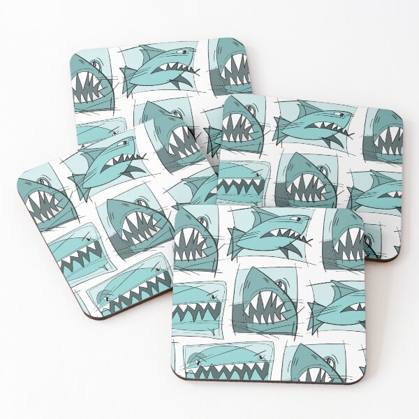 Item preview, Cute, funny Great White Shark illustrations. designed and sold by LaBellCreative.
