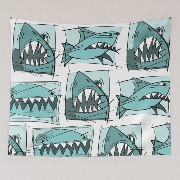 Item preview, Cute, funny Great White Shark illustrations. designed and sold by LaBellCreative.