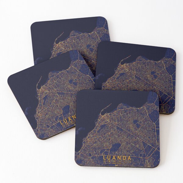 Item preview, Luanda, Angola Map  - City At Night designed and sold by deMAP.