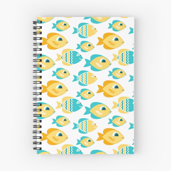 Item preview, Summer Motif Teal Yellow Fish designed and sold by storyboxdesigns.