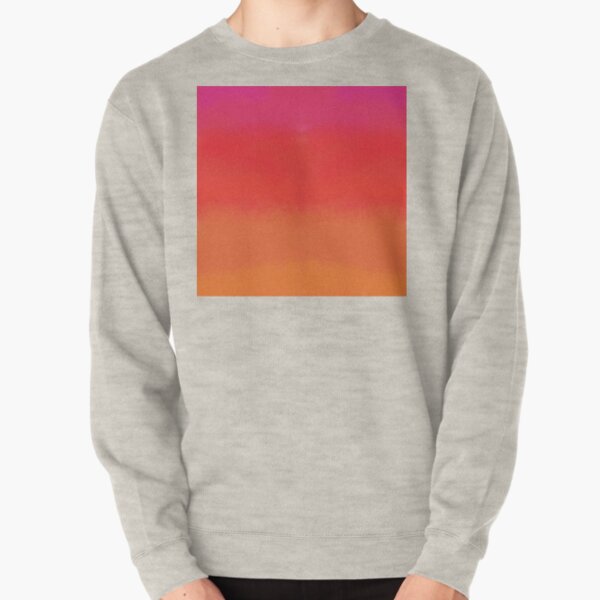 Pink Red Orange Colourfield Pullover Sweatshirt