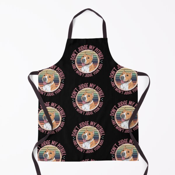 Item preview, Don't Judge My Pitbull and I Won't Judge Your Kids, Funny Retro Sunset Design For Pitbull Lovers designed and sold by Auntieck.