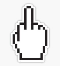 Digital Middle Finger Sticker