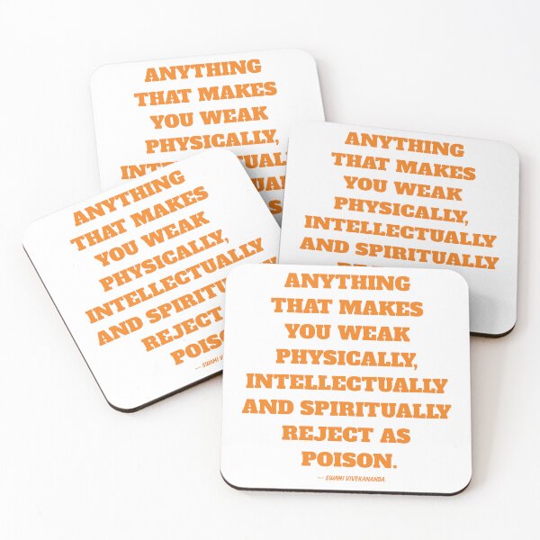 Item preview, ANYTHING THAT MAKES YOU WEAK QUOTE BY SWAMI VIVEKANANDA. designed and sold by Aumcreations.