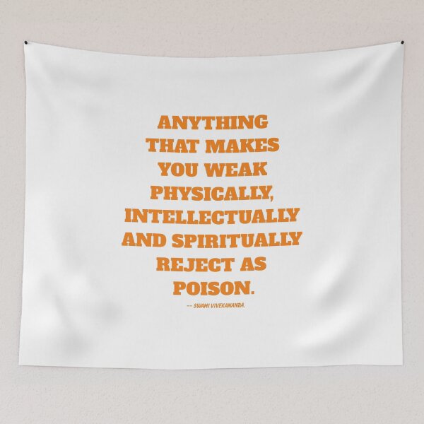 Item preview, ANYTHING THAT MAKES YOU WEAK QUOTE BY SWAMI VIVEKANANDA. designed and sold by Aumcreations.