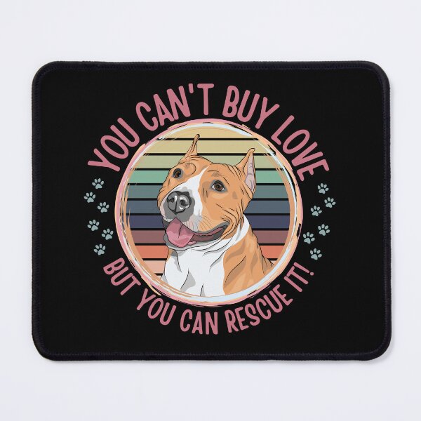 Item preview, You can't buy love but you can rescue it, adopt don't shop, Fun Retro Sunset Design For Pitbull Lovers designed and sold by Auntieck.