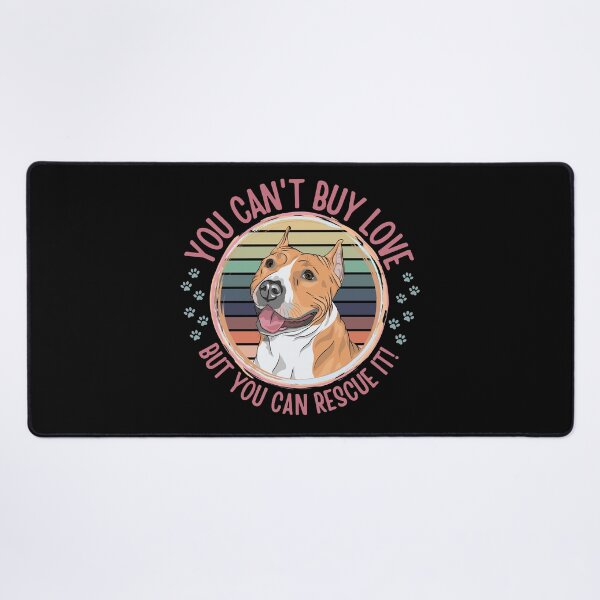 Item preview, You can't buy love but you can rescue it, adopt don't shop, Fun Retro Sunset Design For Pitbull Lovers designed and sold by Auntieck.