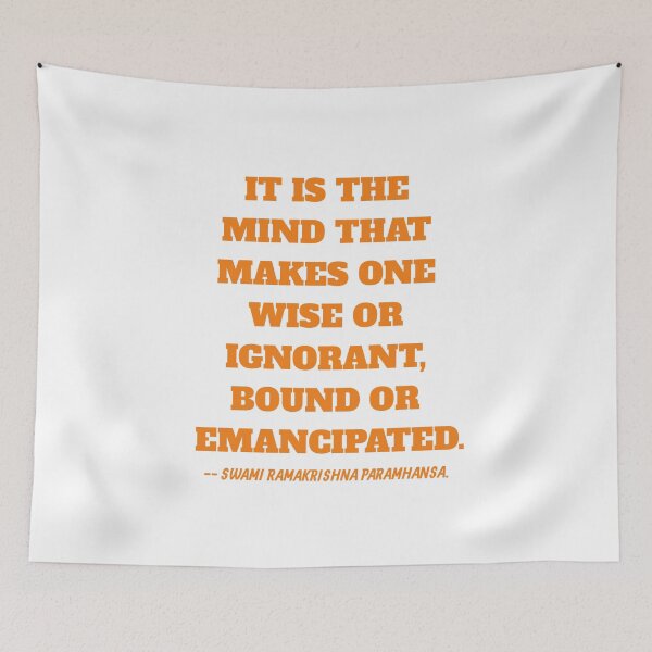 Item preview, IT IS THE MIND QUOTE BY SWAMI RAMAKRISHNA PARAMHANSA. designed and sold by Aumcreations.