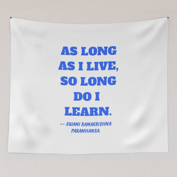 Item preview, AS LONG AS I LIVE QUOTE BY SWAMI RAMAKRISHNA PARAMHANSA. designed and sold by Aumcreations.