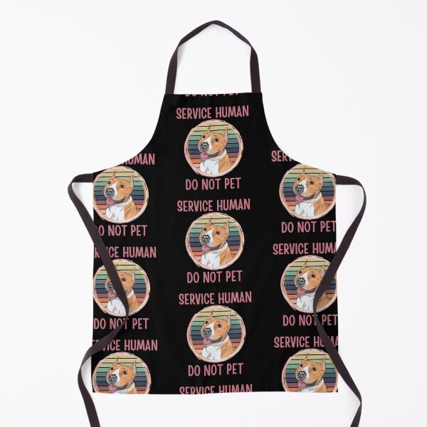 Item preview, Service Human Do Not Pet, Adopt Don't Shop, Funny Retro Sunset Design For Pitbull Lovers designed and sold by Auntieck.