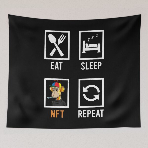 Item preview, Eat Sleep NFT Repeat designed and sold by StepupDesign.