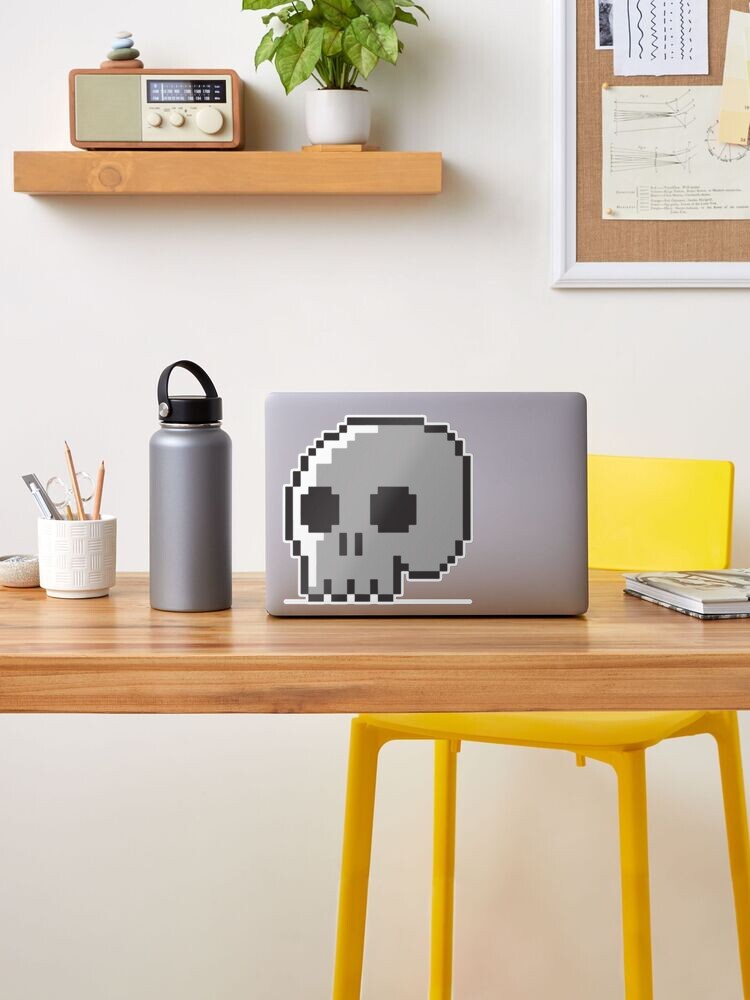 Skull (PIXEL ART) Sticker for Sale by RDX84
