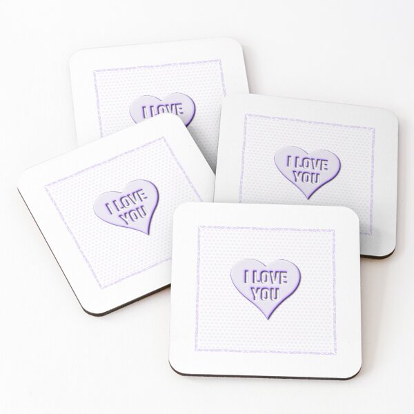 Item preview, I Love You! Purple Metal Heart with Pattern designed and sold by PawsitiveMum.