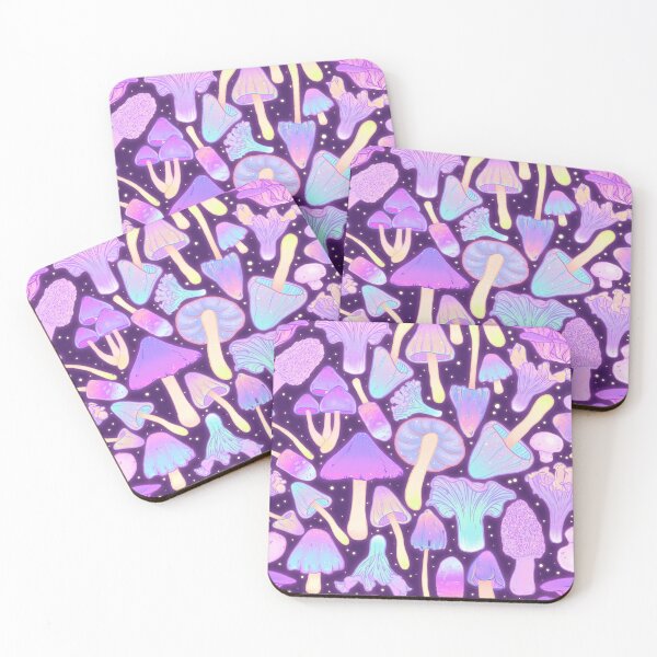 Item preview, pastel psychedelic trippy mushrooms designed and sold by disturbedpotato.