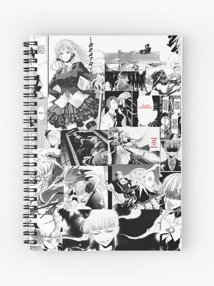 Umineko Beatrice Manga Collage Spiral Notebook