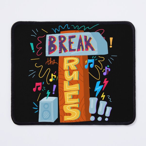 Item preview, Break the Rules Motivational and Inspirational Typography designed and sold by KawaiiTops.