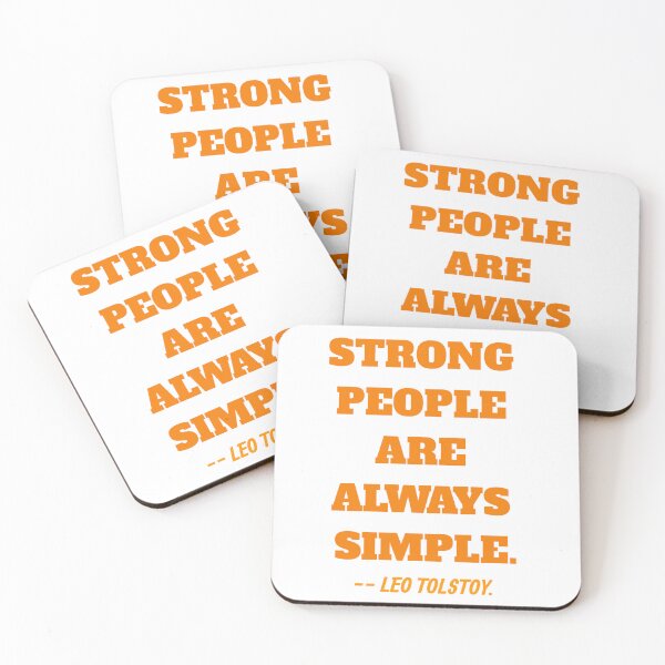 Item preview, STRONG PEOPLE ARE ALWAYS SIMPLE QUOTE BY LEO TOLSTOY. designed and sold by Aumcreations.