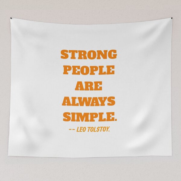 Item preview, STRONG PEOPLE ARE ALWAYS SIMPLE QUOTE BY LEO TOLSTOY. designed and sold by Aumcreations.