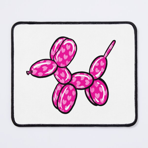 Item preview, Valentine's Day Balloon Dog with Hearts in Wildberry and Pink designed and sold by balloonbling.