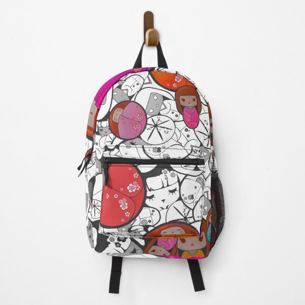Item preview, Dreamy Japanese Kawaii Dolls, Sleeping and Umbrellas Mosaic Illustration designed and sold by RyanCaudell.