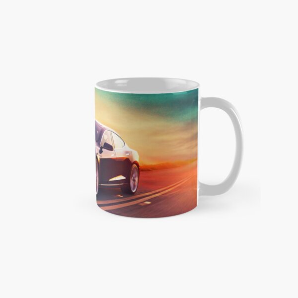 Tesla Model 3 White High Resolution Coffee Mug for Sale by Melon Musk