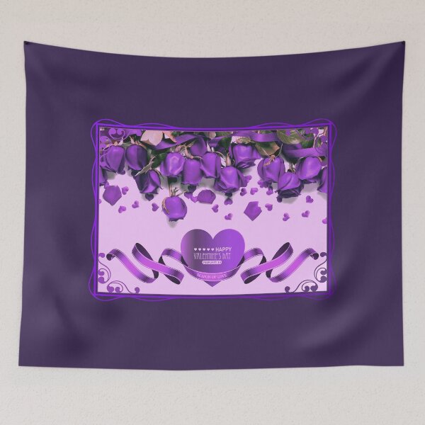 Item preview, Happy Valentine’s Day! Purple Roses (on Dk. Purple) designed and sold by PawsitiveMum.