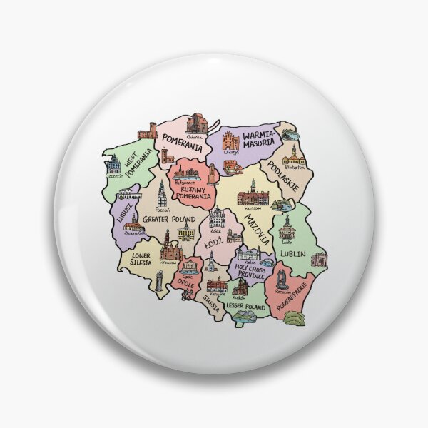 Item preview, Colorful Map of Poland (Polska) designed and sold by Sheridan T.