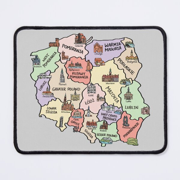 Item preview, Colorful Map of Poland (Polska) designed and sold by Sheridan T.