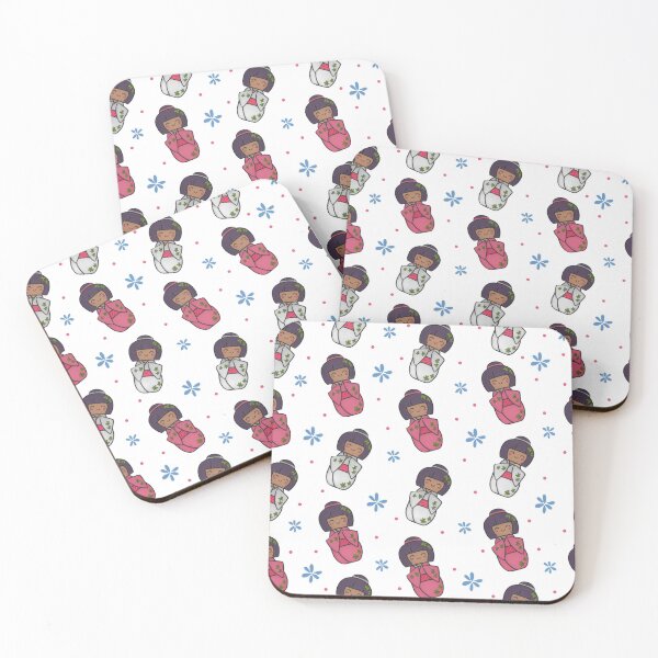 Item preview, Japanese Kawaii Doll, Flower, and Dotted Pattern designed and sold by RyanCaudell.