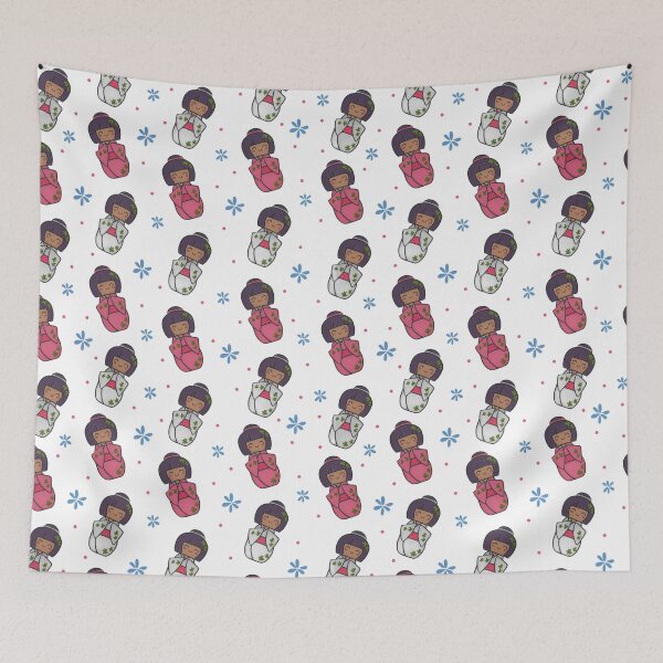 Item preview, Japanese Kawaii Doll, Flower, and Dotted Pattern designed and sold by RyanCaudell.