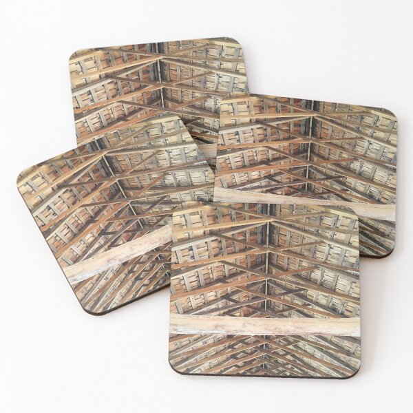 Item preview, Crisscross patterns formed by roof beams designed and sold by Jane McDougall.