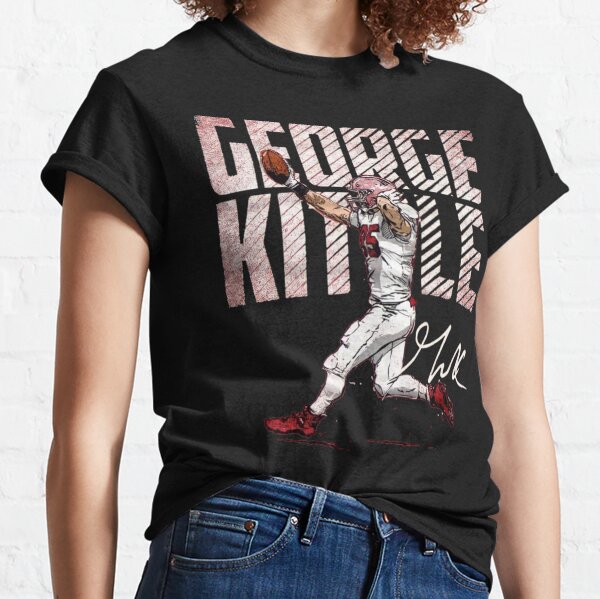 George Kittle: Over The Middle, Small / Adult T-Shirt - Pro Football - Red - Sports Fan Gear | BreakingT