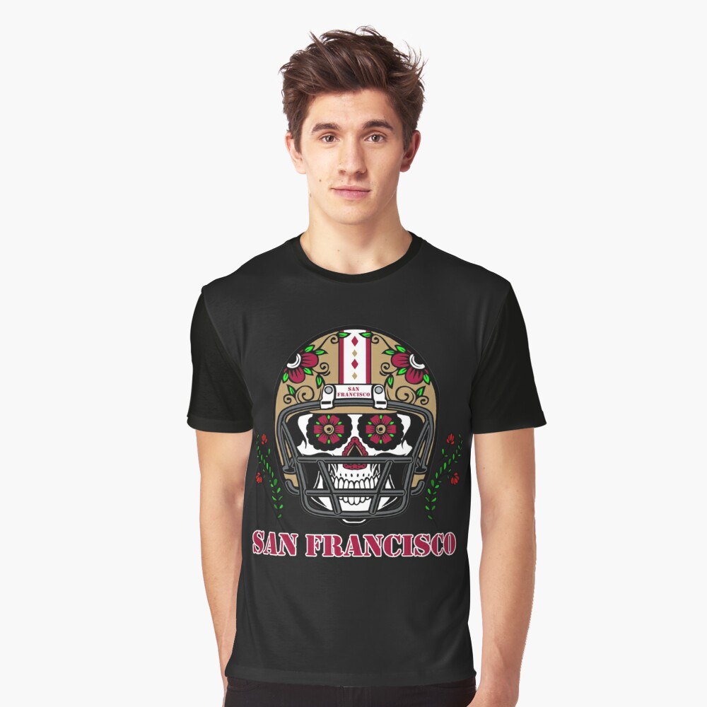 San Francisco Football Helmet Sugar Skull Day Of The Dead Kids T