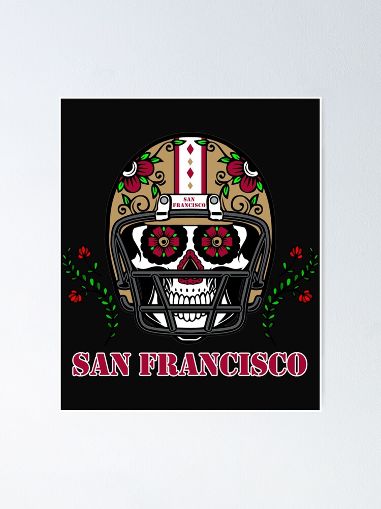 San Francisco 49ers 12'' Sugar Skull Sign