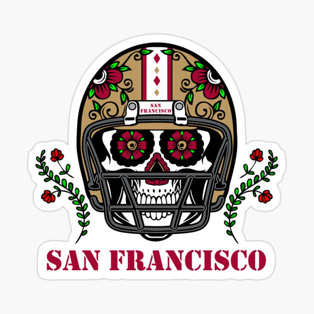 San Francisco 49ers 12'' Sugar Skull Sign