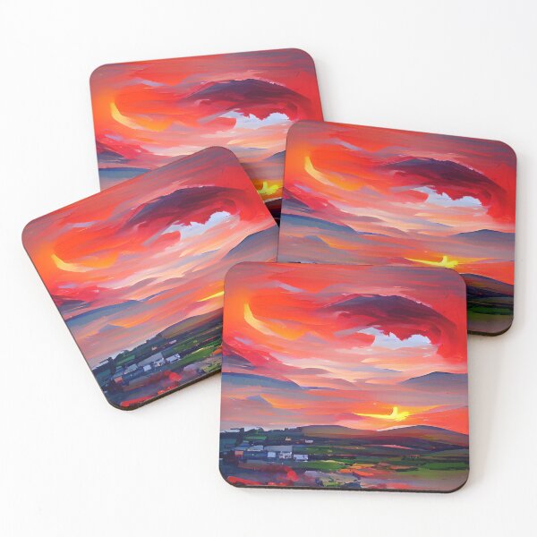 Item preview, Stunning Abstract Welsh Sunset designed and sold by WelshStuff.