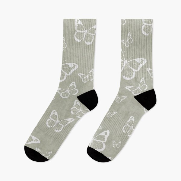 Item preview, Grayish green butterfly pattern   designed and sold by Krissys-Art.