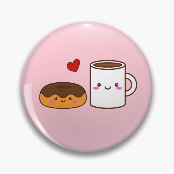 Item preview, Cute donut and hot chocolate, Sweet Valentines couples. Smiling friends, best friend forever. designed and sold by WhaleSharkShop.