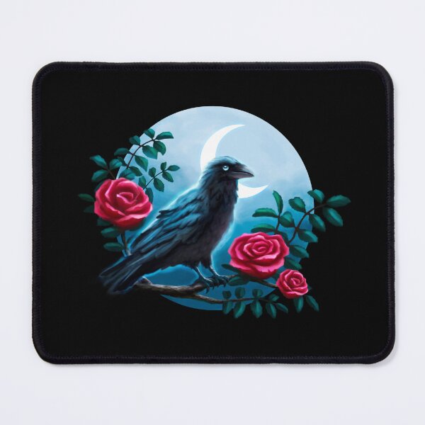 Item preview, Gothic Raven in moonlight illustration designed and sold by Satu Pihlajamaa.