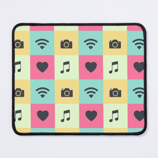 Item preview, Heart, Music, Wifi and Camera Abstract Retro pattern style designed and sold by PKK007.