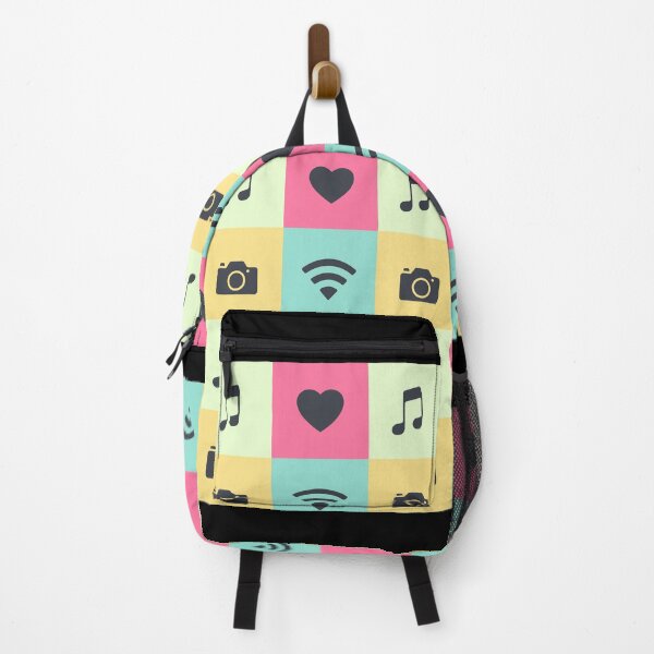 Item preview, Heart, Music, Wifi and Camera Abstract Retro pattern style designed and sold by PKK007.