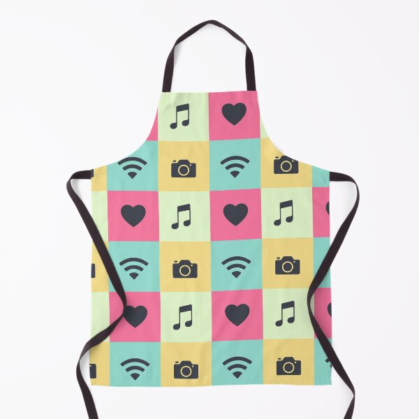 Item preview, Heart, Music, Wifi and Camera Abstract Retro pattern style designed and sold by PKK007.