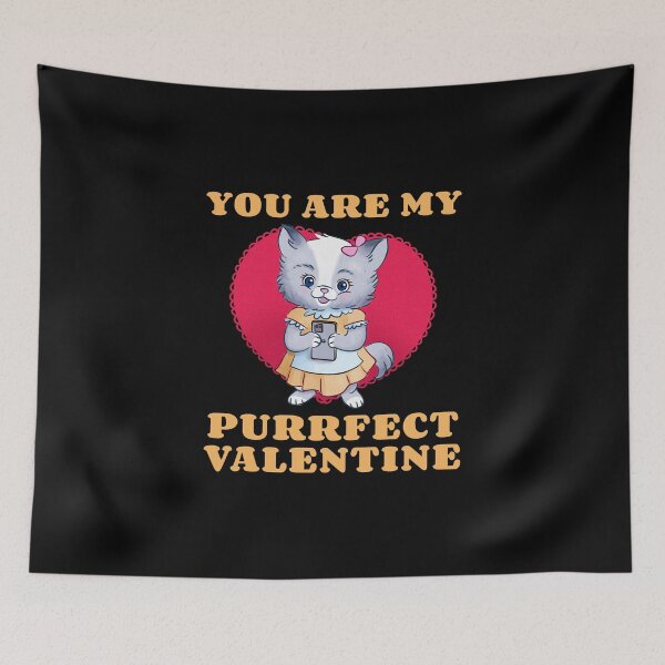 Item preview, Cute Valentines Cat with Heart you are my purrfect valentine kitten designed and sold by LeBreab.