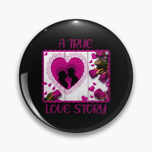 Item preview, A True Love Story - Classic Pink Roses Valentine (on Black) designed and sold by PawsitiveMum.
