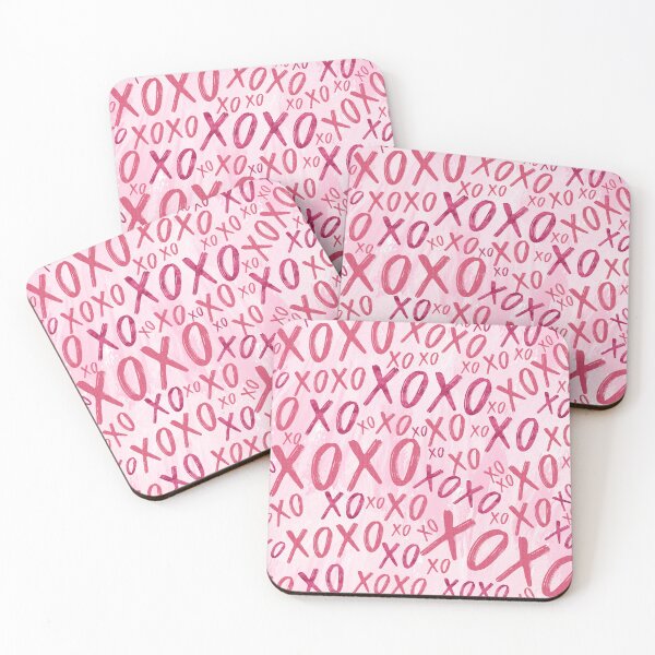 Item preview, Preppy Room Decor -	XOXO Watercolor Collage on White designed and sold by Shop Your Aesthetic.