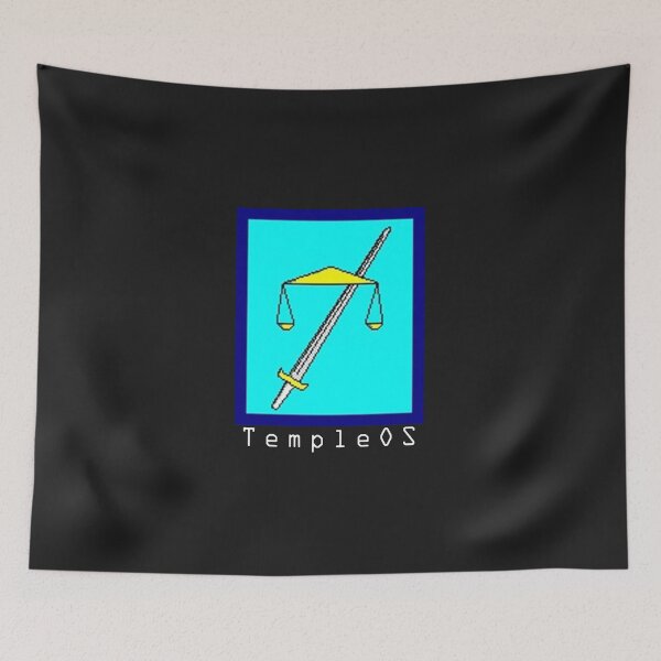 Item preview, TempleOS Text Logo Essential T-Shirt designed and sold by charleeneJanben.